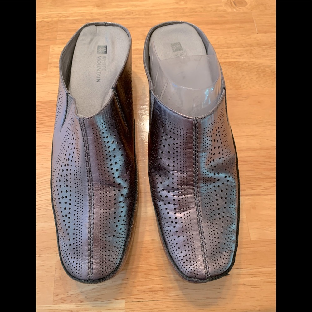 White Mountain metallic Pewter Wedge